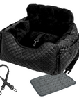 Luxury Dog Car Bed Bundle featuring shock-absorbing car restraint, 2-in-1 cooling mat, and reusable pee pad - Ideal comfort and safety for your pet during car rides
