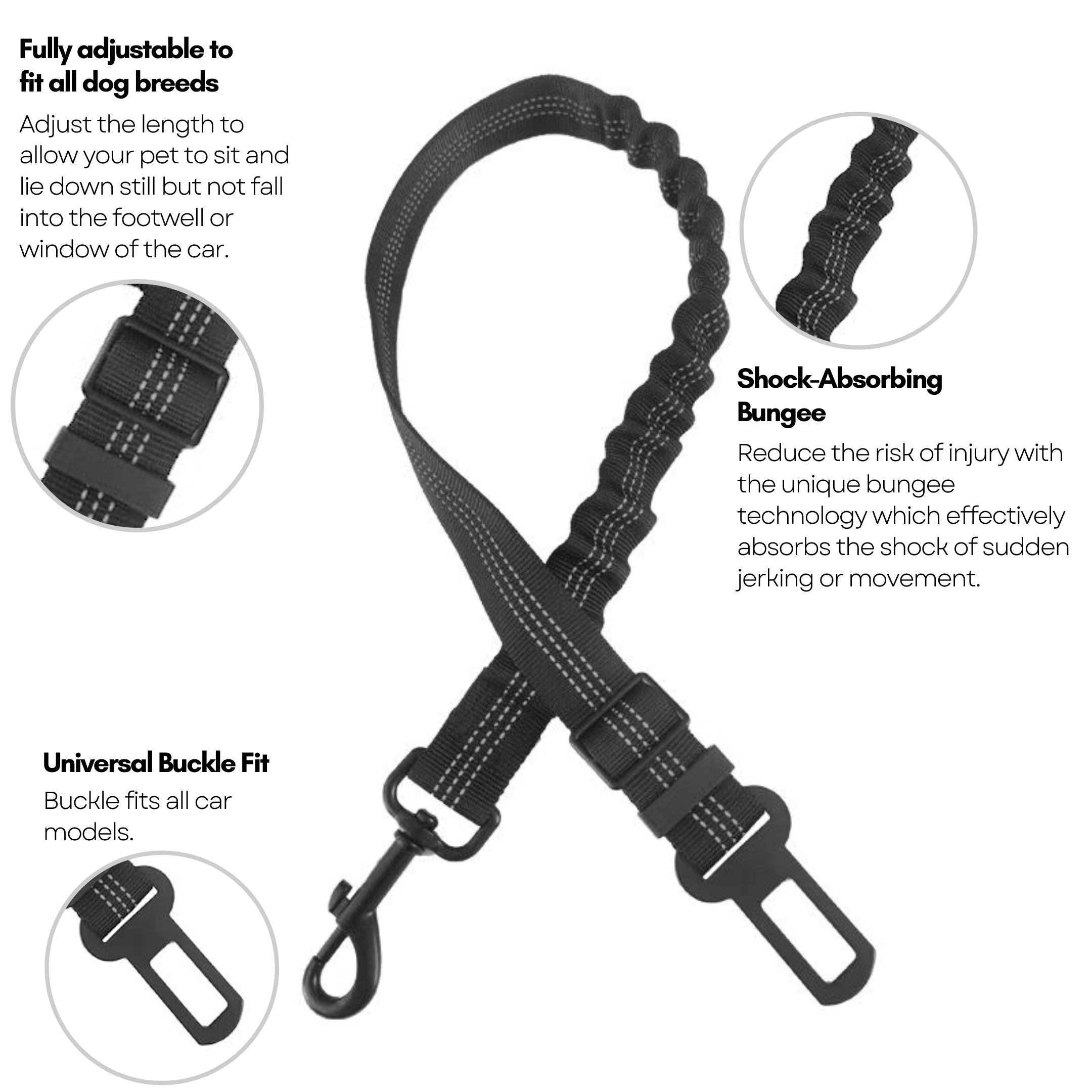 Shock Absorbing Car Restraint for Dogs Secure and Comfortable Pet Travel Waggs and Bone